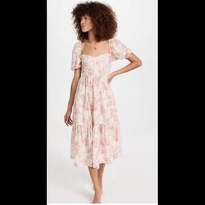 Tuckernuck OPT Rosita Floral Midi Dress NWT Extra Small XS